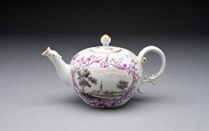 Teapot, Fürstenberg, c. 1770. Creator: Fürstenberg Porcelain Factory