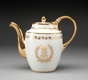 Teaware Prints: Teapot, Sevres, 1845. Creator: Sevres Porcelain Manufactory