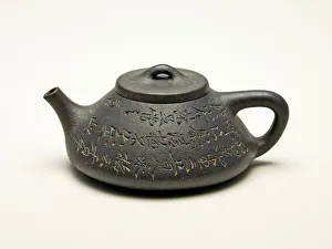 Teapot Shaped like a Bamboo Hat, Qing dynasty (1644-1911), first half of the 19th century