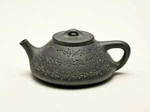 Script Gallery: Teapot Shaped like a Bamboo Hat, Qing dynasty (1644-1911), first half of the 19th century
