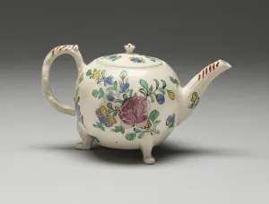 Salt Glaze Prints: Teapot, Staffordshire, 1750 / 65. Creator: Staffordshire Potteries