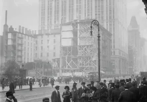 Broadway New York Prints: Tearing down Astor House, 1913. Creator: Bain News Service