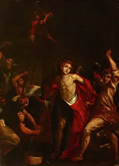 Tearing the Clothing of Christ before his Flagellation, 17th century. Creator: Unknown