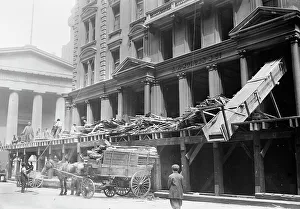 Tearing down Morgan offices, 1913. Creator: Bain News Service
