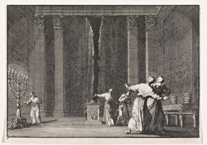 Luyken Collection: The Tearing of the Temple Curtain (The Curtain of the Temple Was Torn in Two), 1703