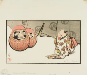 Helen Hyde Prints: Teasing the Daruma, 1905. Creator: Helen Hyde
