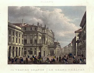 Scala Prints: Teatro alla Scala, End 1830s. Creator: Sidoli, Alessandro (1812-1855)