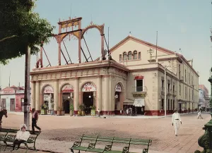 Photochrom Print Prints: Teatro de Tacon, Habana, c1900. Creator: William H. Jackson