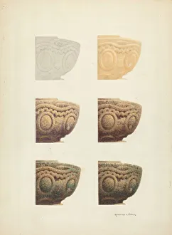 Technique Prints: Technique Demo (Architectural Detail), 1935 / 1942. Creator: Raymond E. Noble