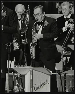 Alto Saxophone Prints: Ted Heath Orchestra alto saxophonist Ronnie Chamberlain playing at the Barbican Hall