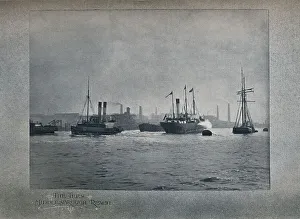 Tugboat Prints: The Tees, Middlesbrough Reach, 1919. Artist: Hood & Co. Ltd