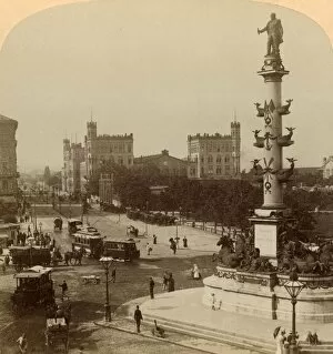 The Tegetthoff Monument, in the Prater-Stern, Vienna, Austria, 1898