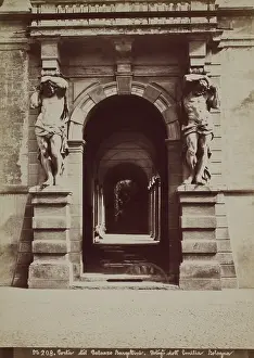 Bartolomeo Prints: Telamon Portal, Palazzo Davia Bargellini, Bologna, between 1880-1890. Creator: Emilia
