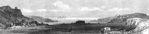 Telegraph Cable Prints: Telegraph Bay, Aden, with the Great Eastern, 1870. Creator: Unknown
