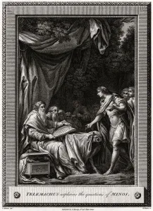 Gesticulating Prints: Telemachus explains the questions of Minos, 1776. Artist: W Walker