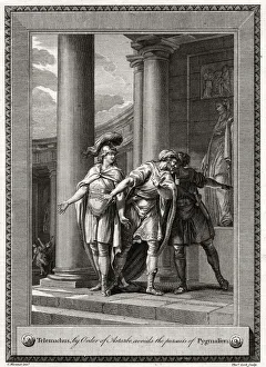 Gesticulating Prints: Telemachus, by Order of Astarbe, avoids the pursuits of Pygmalion, 1775. Artist: T Cook