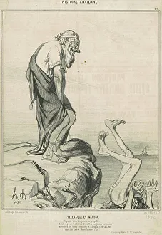 Telemachus Prints: Télémaque et Mentor, 19th century. Creator: Honore Daumier