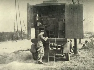 Telephone Exchange Prints: Telephone Lorry Exchange Attached to R