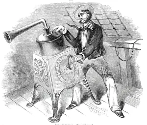 Signalling Gallery: The Telephone; a telegraphic alarum, 1844. Creator: Unknown