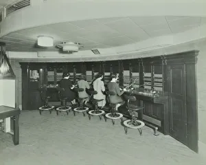 Telephonists at the Fire Brigade Headquarters, Lambeth, London, 1940