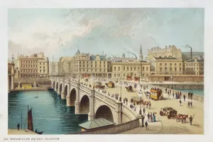 Telfords bridge over the Clyde at Broomielaw, Glasgow, 1891
