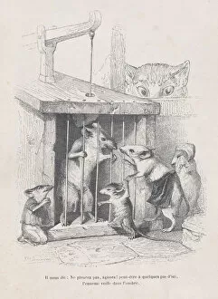 Jj Grandville Collection: He tells us: don t cry, Act! from Scenes from the Private and Public Life of Animal