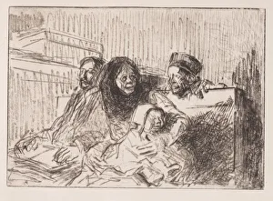 1852 1931 Prints: Temoins a laudience, 1908. Creator: Jean Louis Forain (French, 1852-1931)