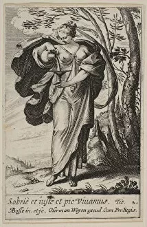 Pouring Gallery: Temperance, 1636. Creator: Abraham Bosse