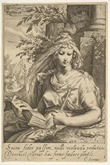 Visscher Gallery: Temperance, from The Seven Virtues. Creator: Unknown