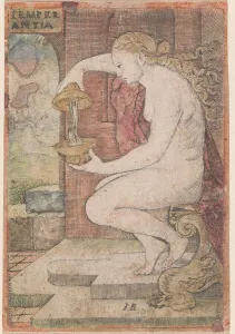 Temperance Prints: Temperantia (Temperance), c. 1525. Creator: Master I. B
