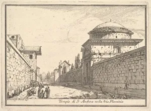 Cupola Prints: Tempio di Sant Andrea, Via Flaminia, 1750. Creator: Jerome Charles Bellicard