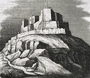 Ominous Prints: Templar Castle of Monzon, Spain, 1852. Creator: Ildefonso Cibera