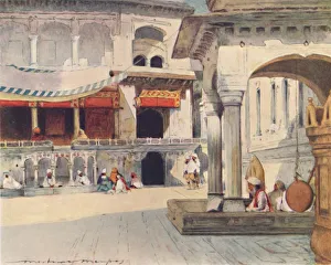 Courtyard Prints: In the Temple of Amritsar, 1905. Artist: Mortimer Luddington Menpes