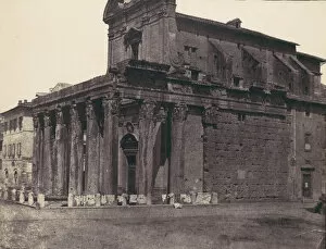 Calvert Gallery: Temple of Antonius and Faustina, San Lorenzo in Miranda, Rome, 1850s