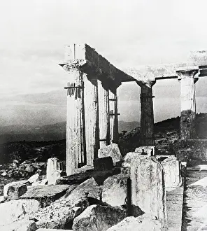 Greece Europe Prints: Temple of Aphaena [sic], Aegina, Greece, c1955. Creator: Arthur Charles Kirby Ware