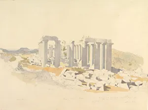 Shade Prints: The Temple of Apollo at Bassae, 1843. Creator: Thomas Hartley Cromek