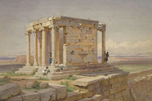 Acropolis Of Athens Collection: The Temple of Athena Nike. View from the North-East, 1877. Artist: Werner