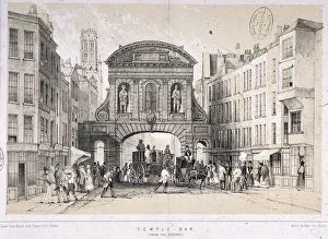 Temple Bar Prints: Temple Bar, London, c1845. Artist: M & N Hanhart