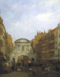 Temple Bar Prints: Temple Bar from the Strand, London, 1873. Artist