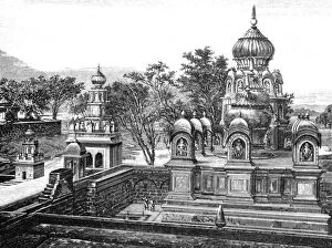 Dome Collection: Temple in Ceylon; Four Months in Ceylon, 1875. Creator: Unknown