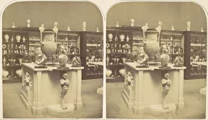 Display Case Gallery: The Temple Collection of Antiquities, 1850s. Creator: Roger Fenton