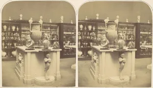 Display Case Gallery: The Temple Collection of Antiquities, 1850s. Creator: Roger Fenton