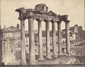 Calvert Prints: Temple of Concord, Rome, 1850s. Creator: Calvert Jones