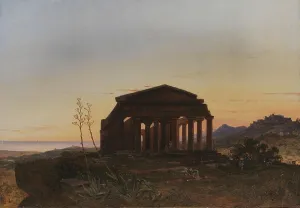 Doric Prints: The Temple of Concordia by Girgenti, 1819-1822. Creator: Franz Ludwig Catel