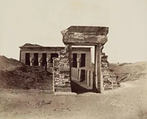 Lintel Prints: Temple at Dandara, between 1860 and 1903. Creator: Antonio Beato