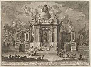 Potted Plants Gallery: A Temple Dedicated to Aesculapius, for the 'Chinea'Festival, 1771