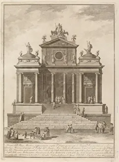 Tribute Prints: A Temple Dedicated to Jupiter, Juno, and Minerva, for the Chinea'Festival