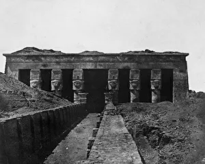 Qina Prints: Temple of Denderah, Upper Egypt, 1852. Artist: Maxime du Camp