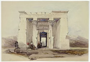 Watercolour On Paper Gallery: The Temple of Dendour, Nubia (Dendorack, Upper Egypt), 1840 / 50