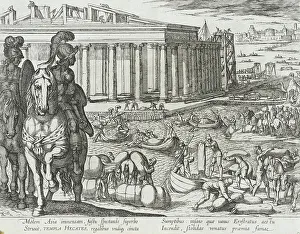 The Temple of Diana at Ephesus, published 1610. Creator: Antonio Tempesta